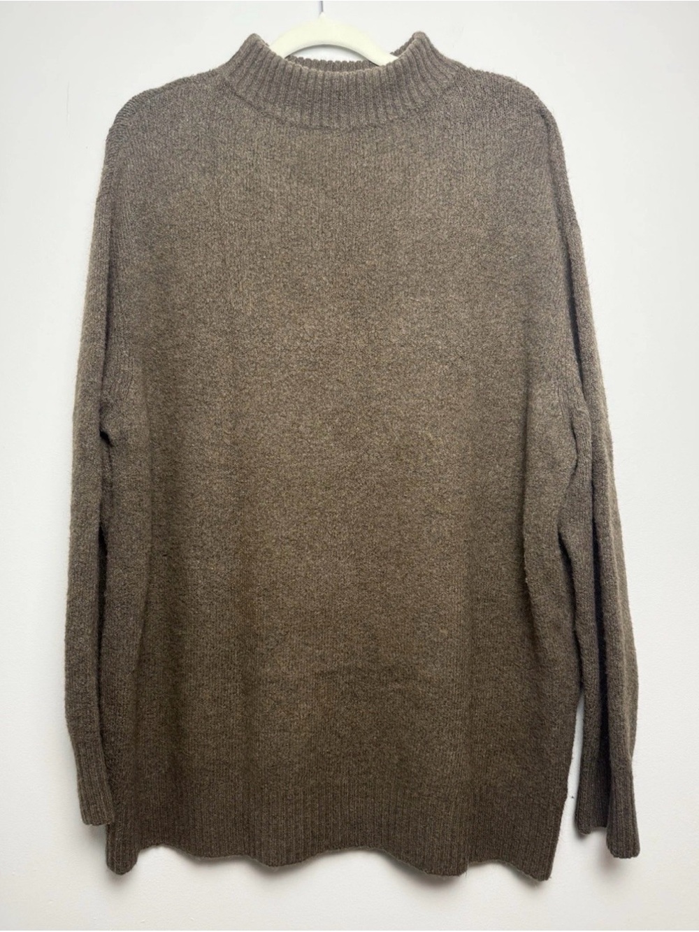 Jenni Kayne Women’s Large Brown Turtleneck Sweater cashmere alpaca wool